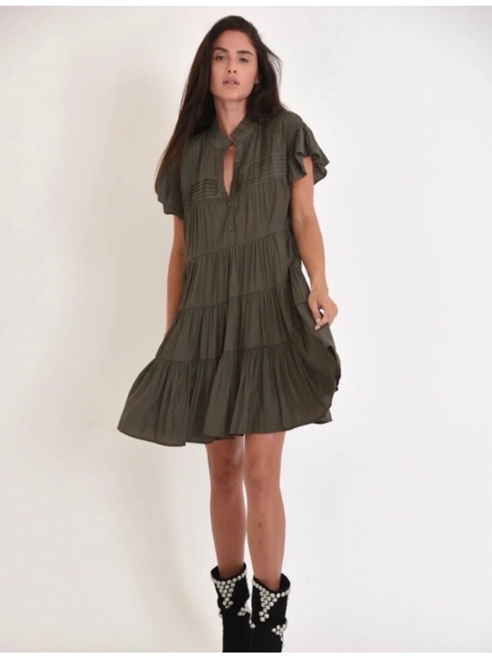 Muche Et Muchette Vera Tiered OS Mini Dress